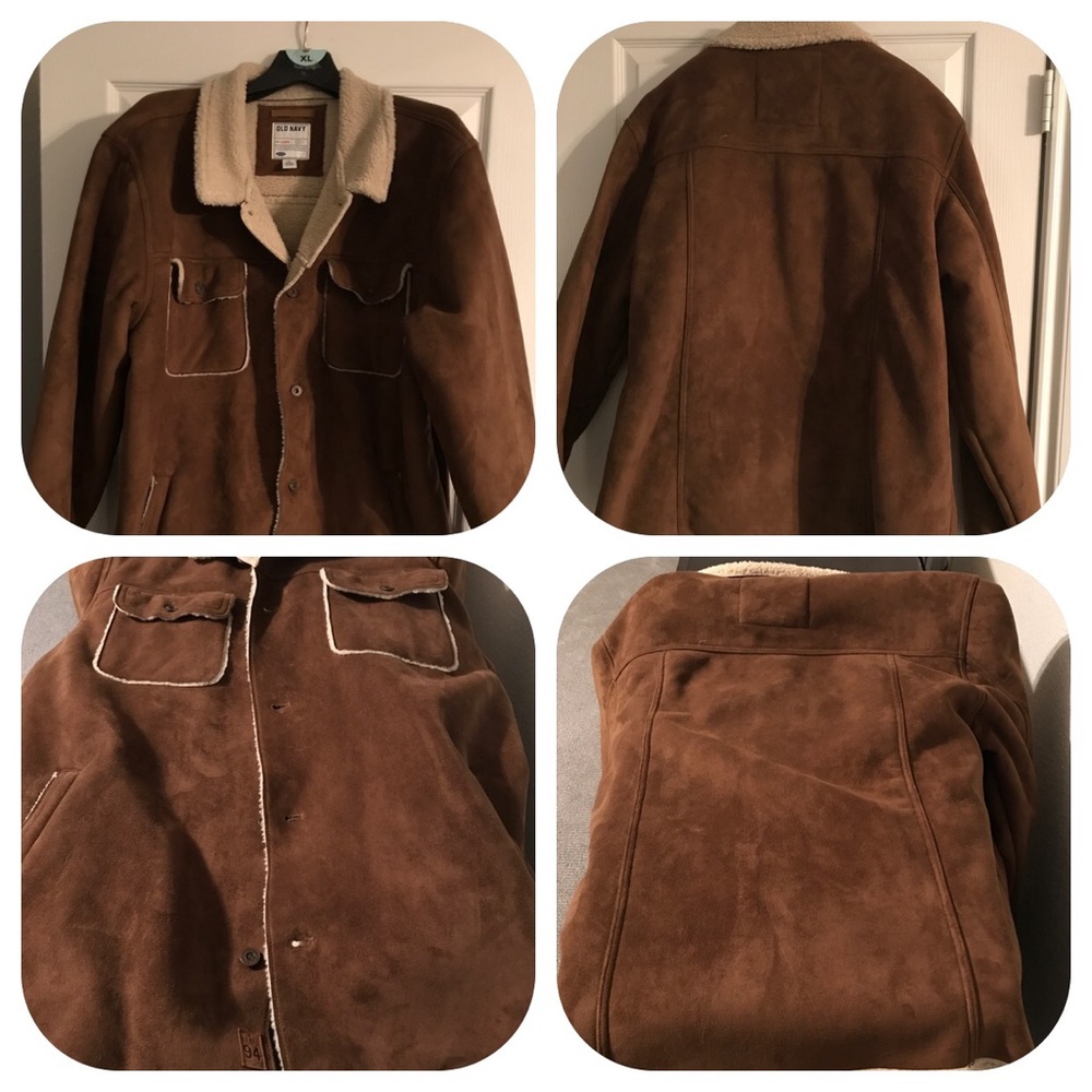Men’s Old Navy Faux Brown Shearling Coat